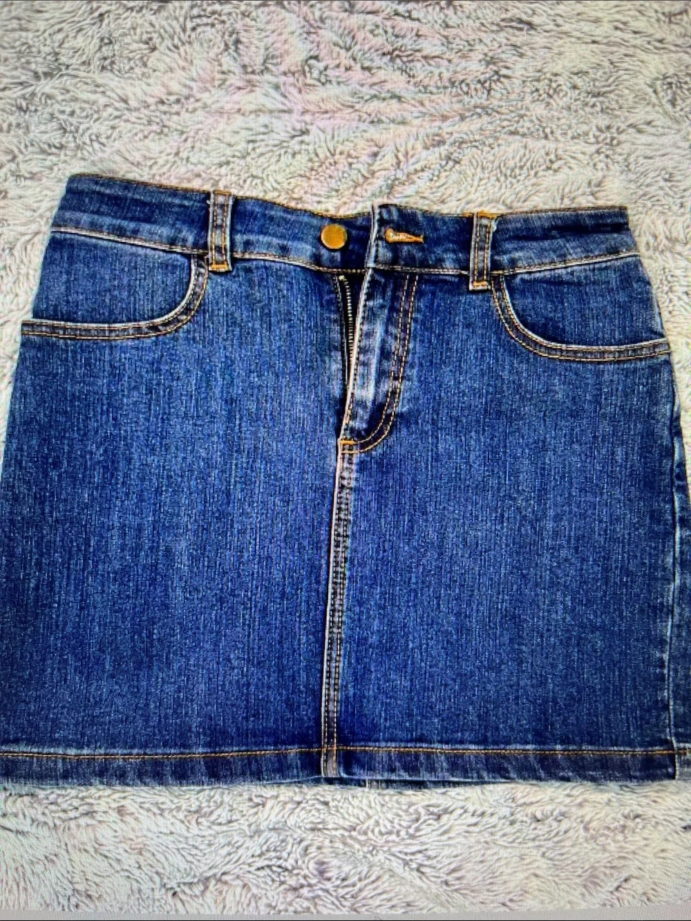 Classic Blue Denim Mini Skirt - Casual Everyday Style